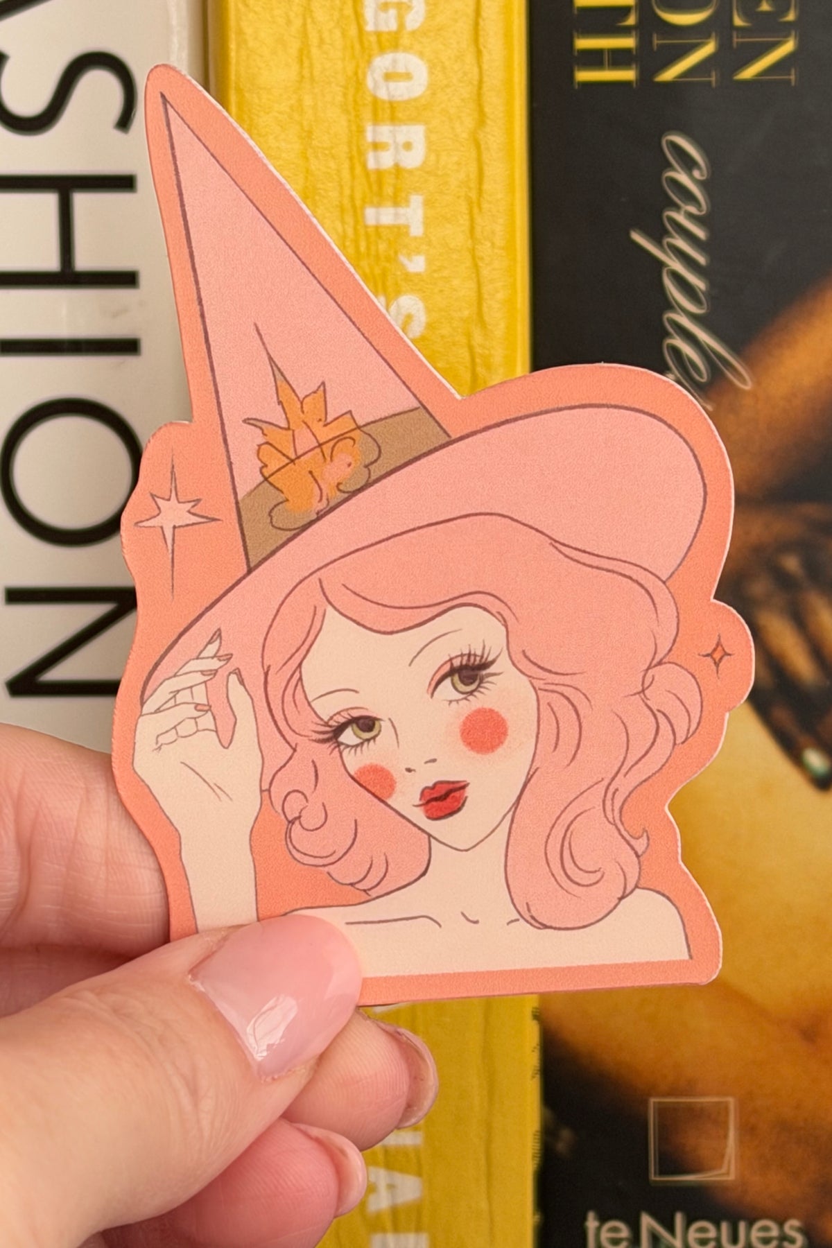 Pink Hat Witch Sticker